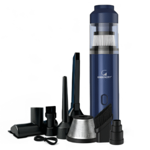 GOODSCITY Cordless Handheld Vacuum Cleaner for Car & Home |BLDC Motor with12000PA Suction|4-in-1 Portable Wireless Vacuum Cleaner & Blower| Dual Filtration with SS HEPA|Rechargeable|1 Yr Waranty|GC241