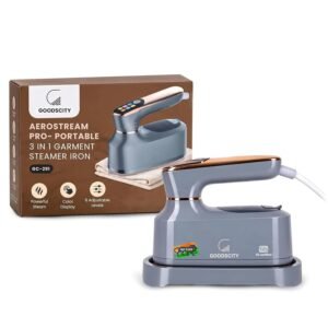 Goodscity Steam Iron Handheld for Clothes GC-291 | 3-in-1 Iron & Garment Steamer | 1200W | 140ml Water Tank | Lightweight | Fast Heat-Up | 1 Year Warranty